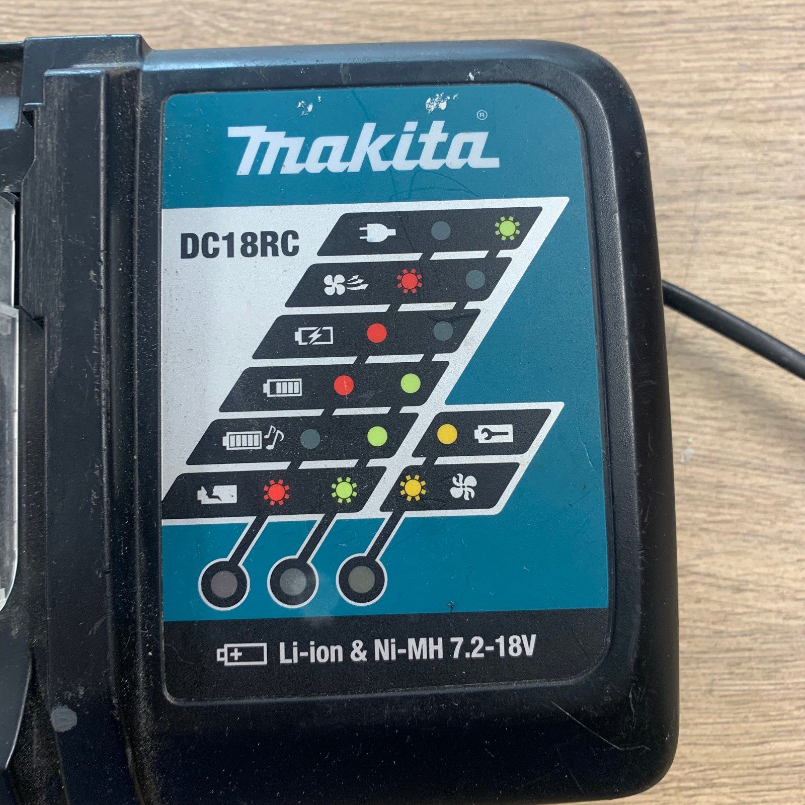 Makita DC18RC 7.2V-18V Li-ion Ni-MH Battery Charger Very Good Used - Image 5