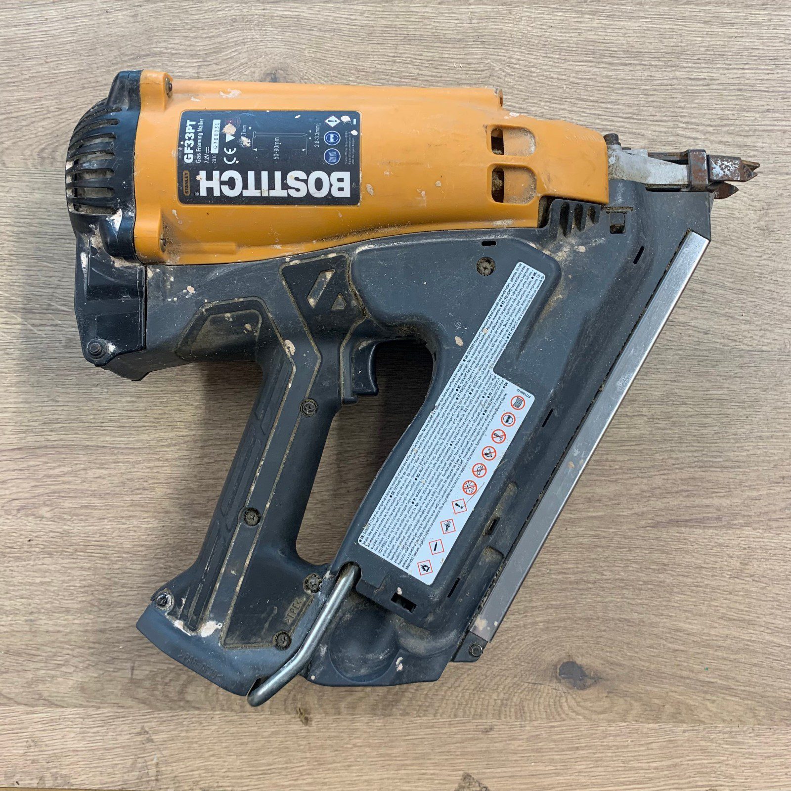 Bostitch GF33PT 7.2V Gas Cordless Framing Nailer 50-90mm 2 Batteries Case - Image 7