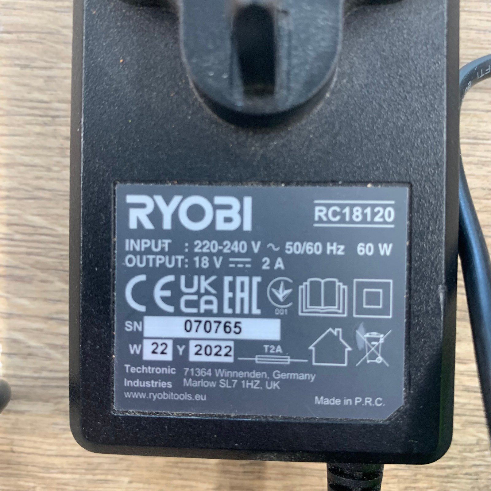 Ryobi RC18120 18V Lithium+ IntelliPort Battery Charger Excellent Used - Image 8