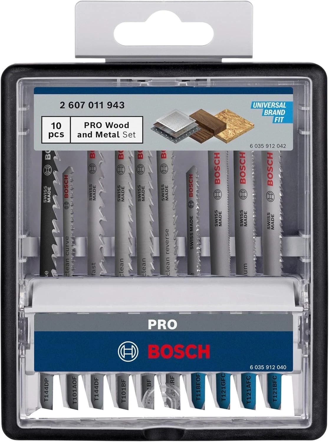 Bosch 2607011943 PRO Wood & Metal Jigsaw Blade Set 10 Piece New - Image 1