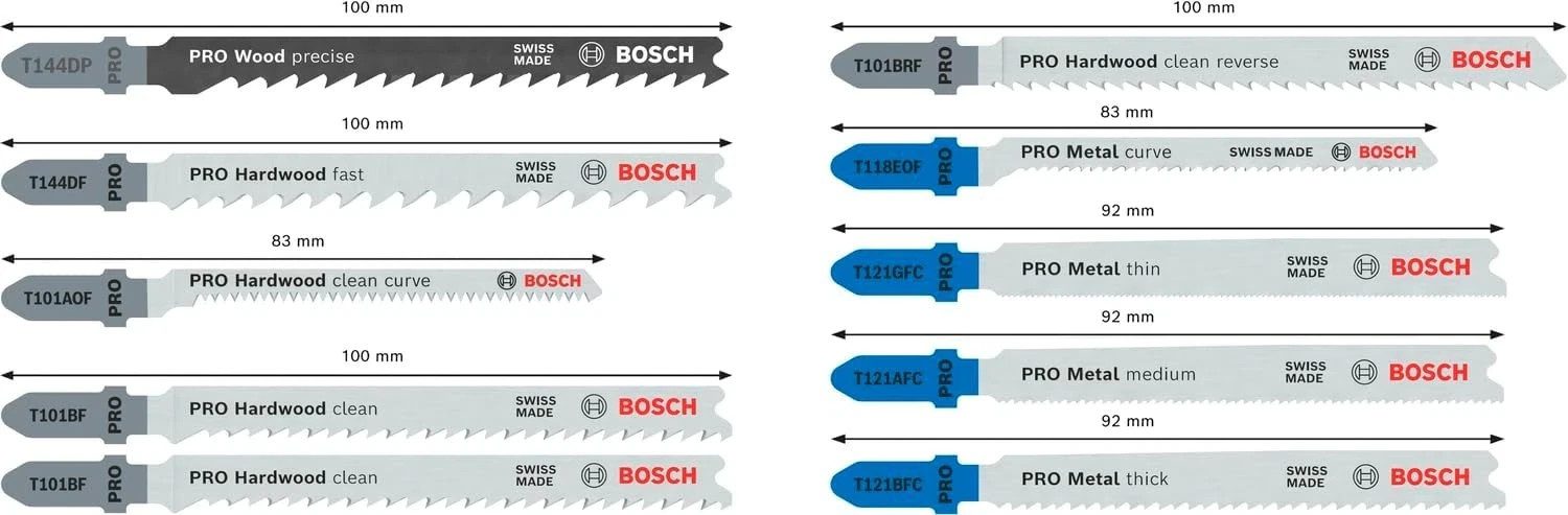 Bosch 2607011943 PRO Wood & Metal Jigsaw Blade Set 10 Piece New - Image 2