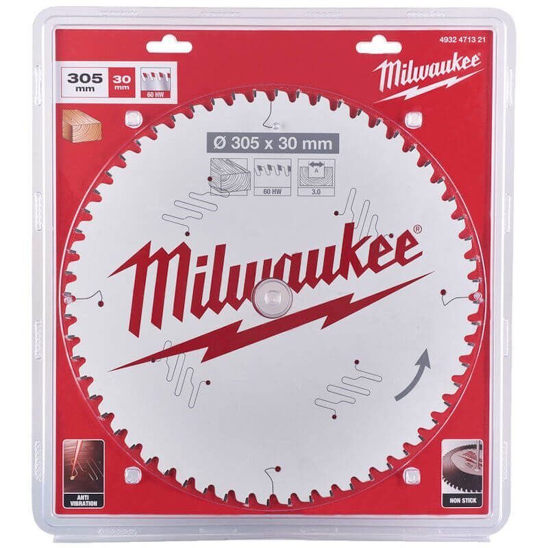 Milwaukee 4932471321 305 x 30mm 60T Wood Circular Saw Blade New