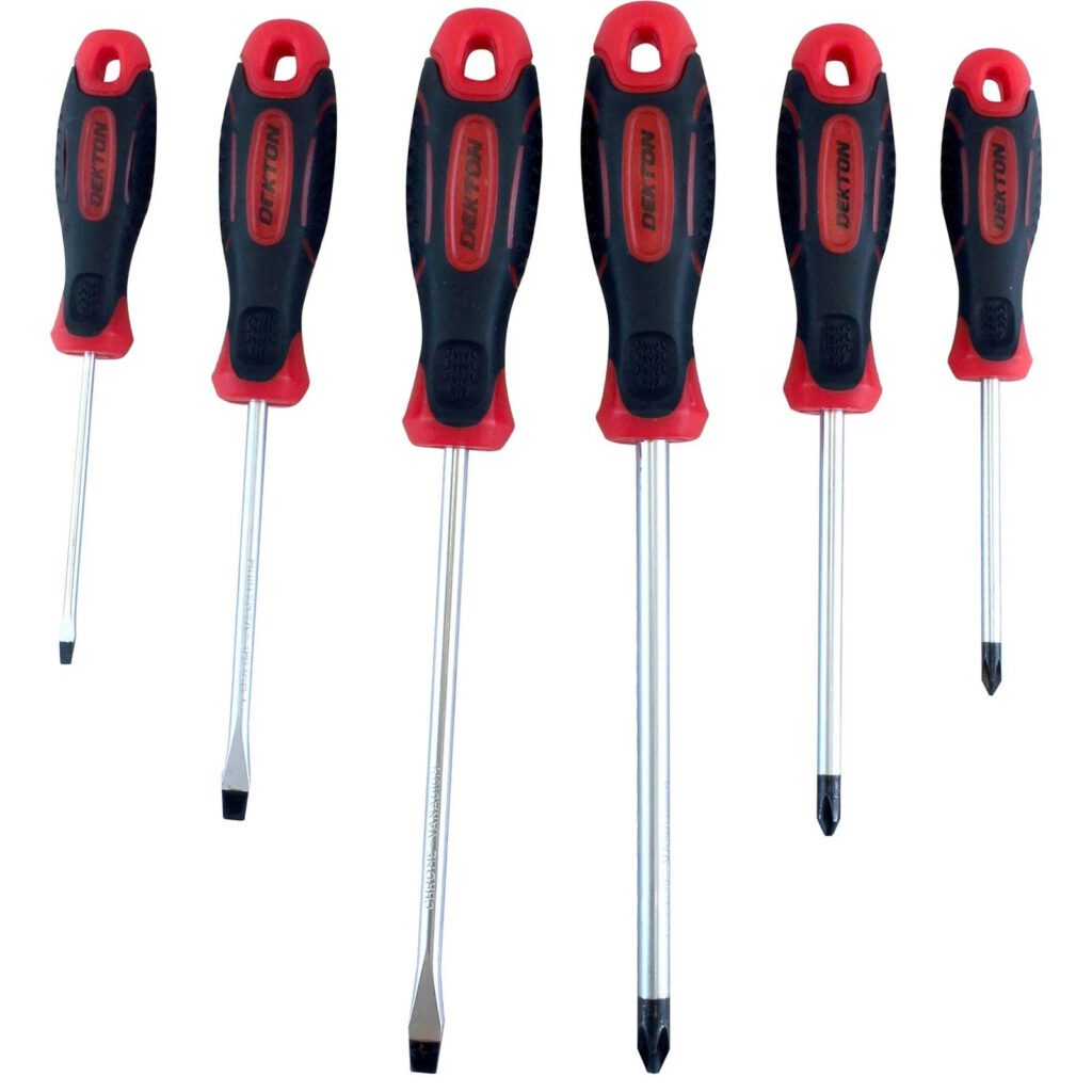 Dekton 6pc Assorted Screwdriver Set Flat Phillips New DT65501