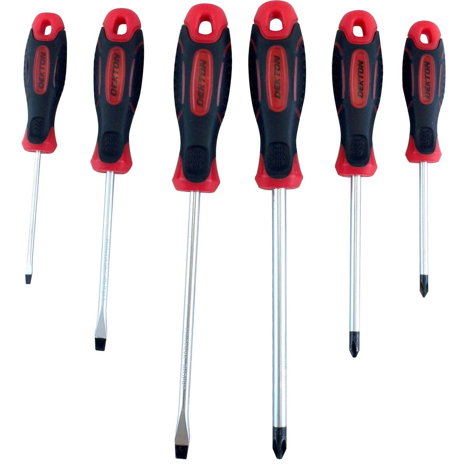 Dekton 6pc Assorted Screwdriver Set Flat Phillips New DT65501 - Image 3