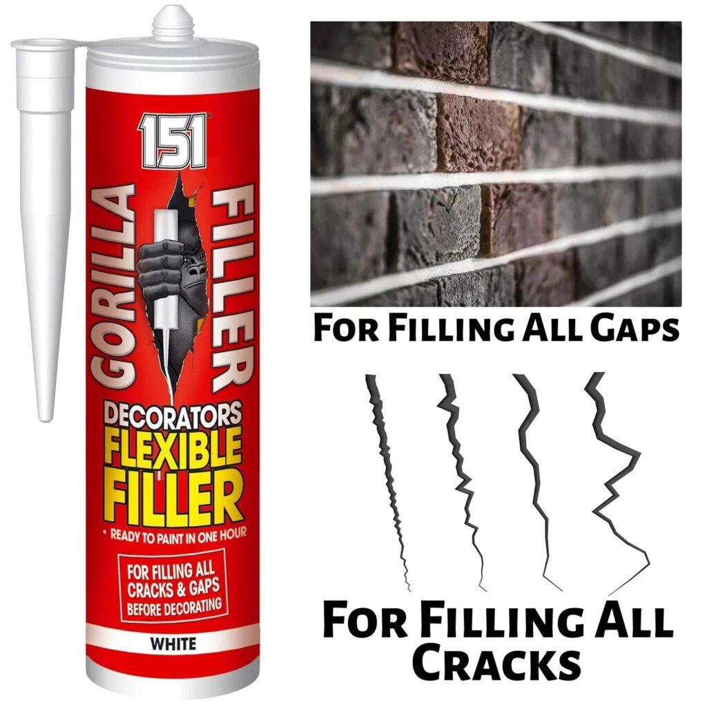 151 Gorilla Filler Decorators Flexible Filler White 480g Expiry 2027