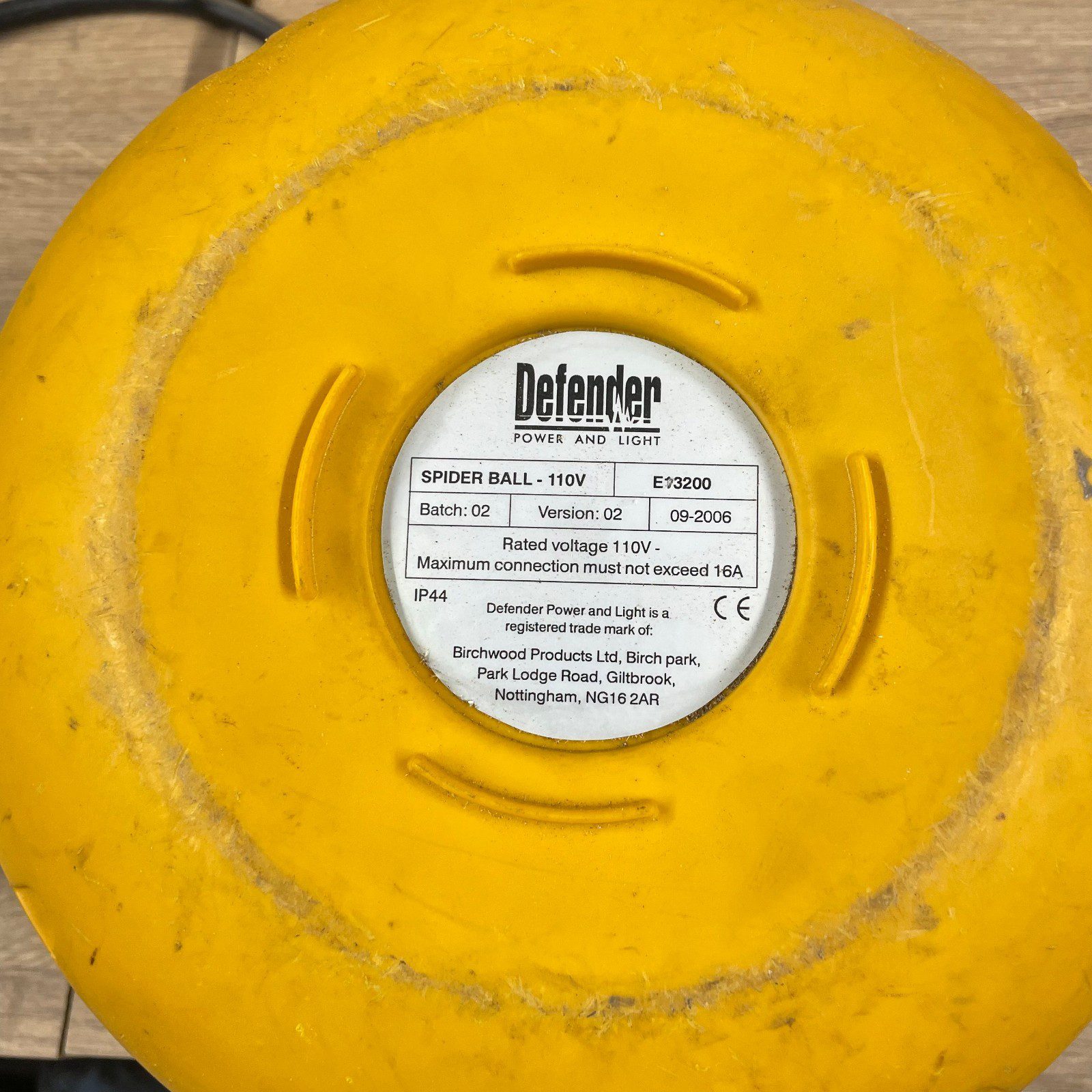 Defender E13200 110V Spider Ball 4 Way 16A Site Power Splitter IP44 - Image 6