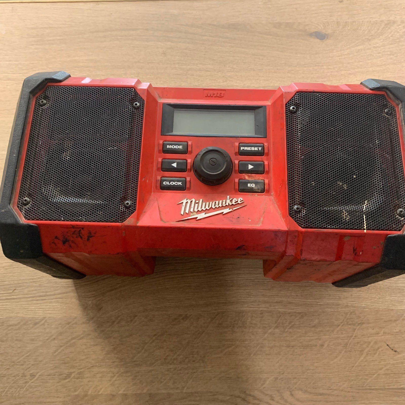 Milwaukee M18 JSR 18V Jobsite Radio AM FM USB 230V Mains Good Used - Image 1