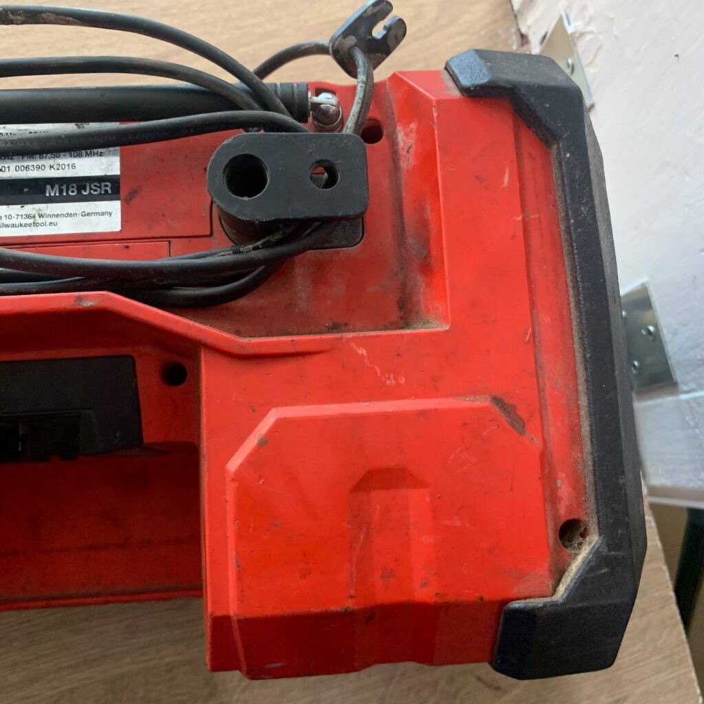 Milwaukee M18 JSR 18V Jobsite Radio AM FM USB 230V Mains Good Used