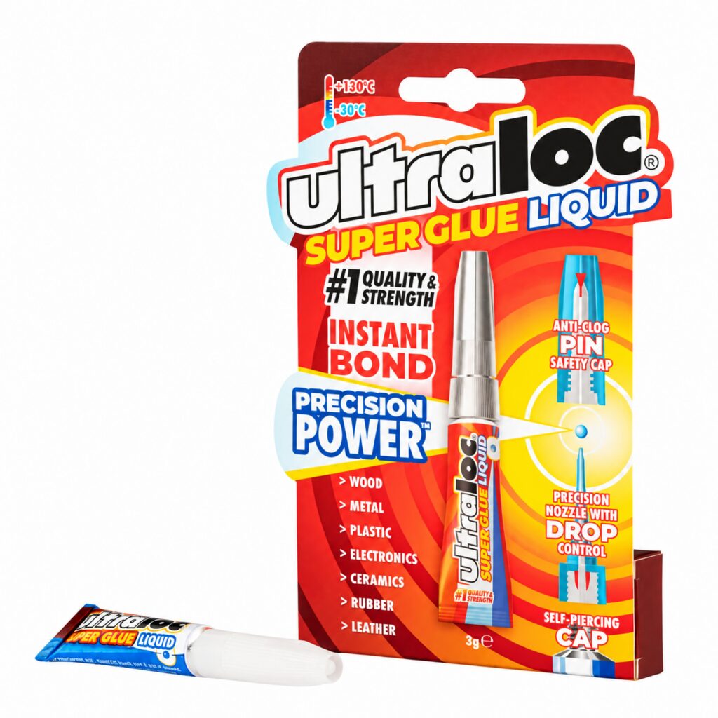 Ultraloc Super Glue Liquid 3g Instant Bond Precision Nozzle Adhesive New