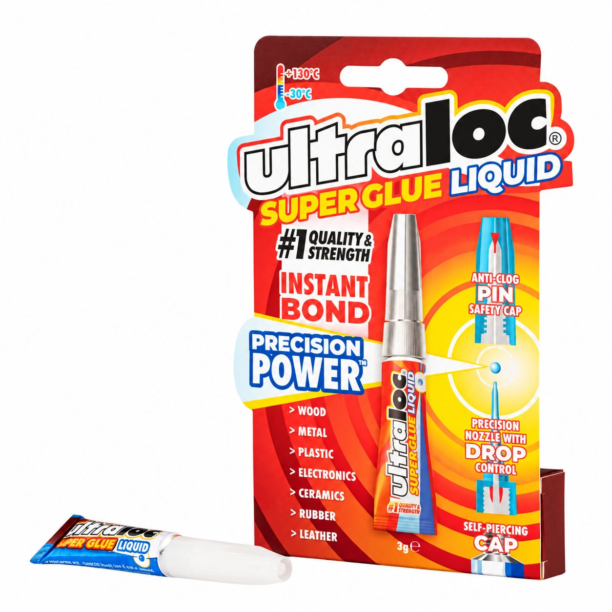 Ultraloc Super Glue Liquid 3g Instant Bond Precision Nozzle Adhesive New - Image 1