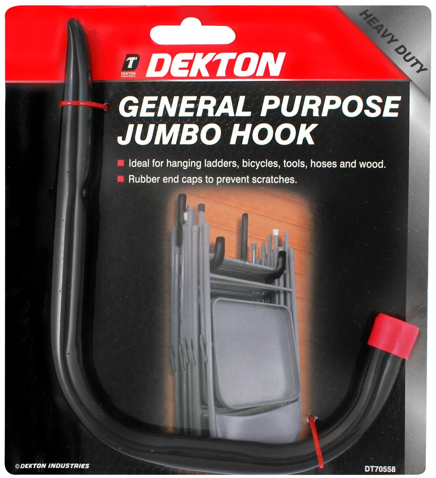 Dekton DT70558 Heavy Duty Jumbo Storage Hook Garage Ladder Bike Wall Hanger New - Image 1