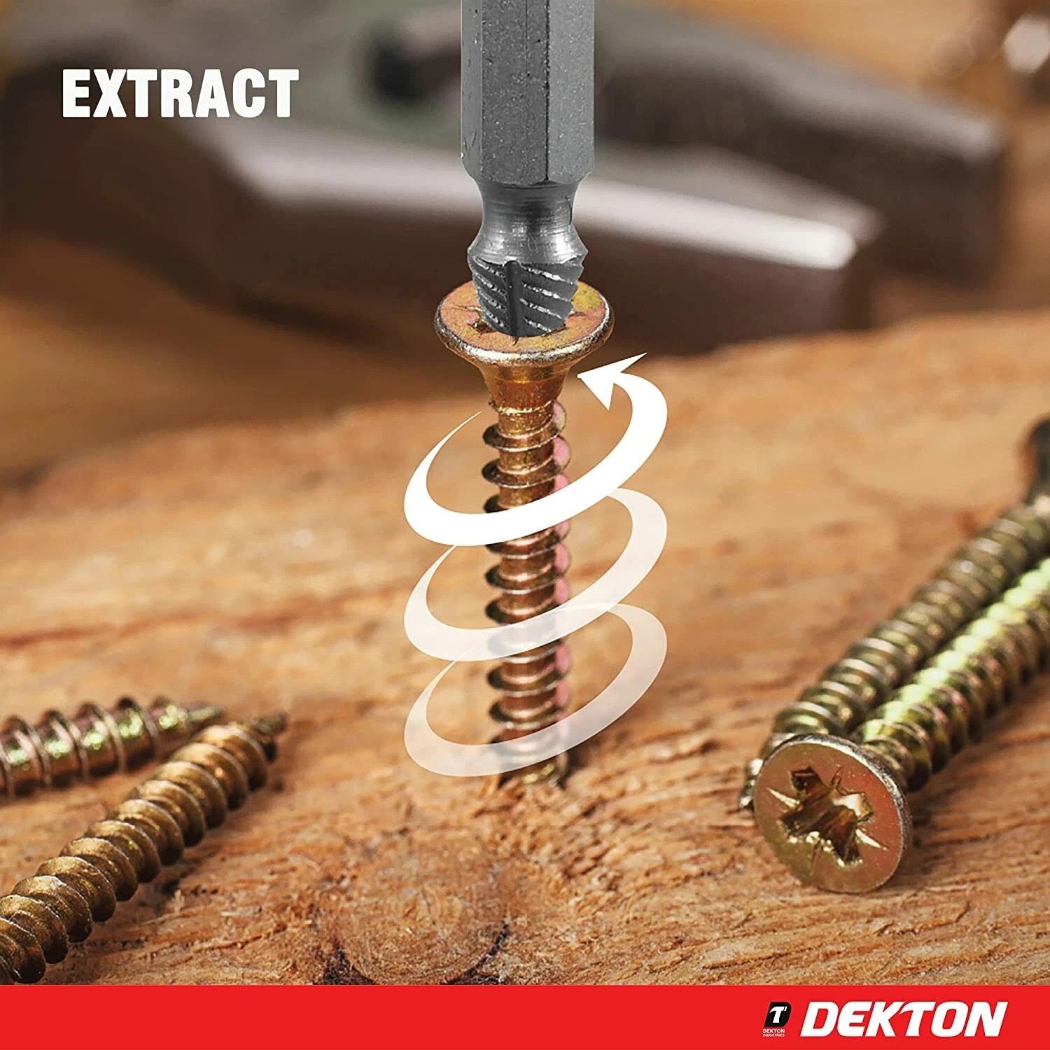 Dekton DT65924 Remove-It 4pc Damaged Screw Bolt Extractor Bit Set With Case New - Image 3