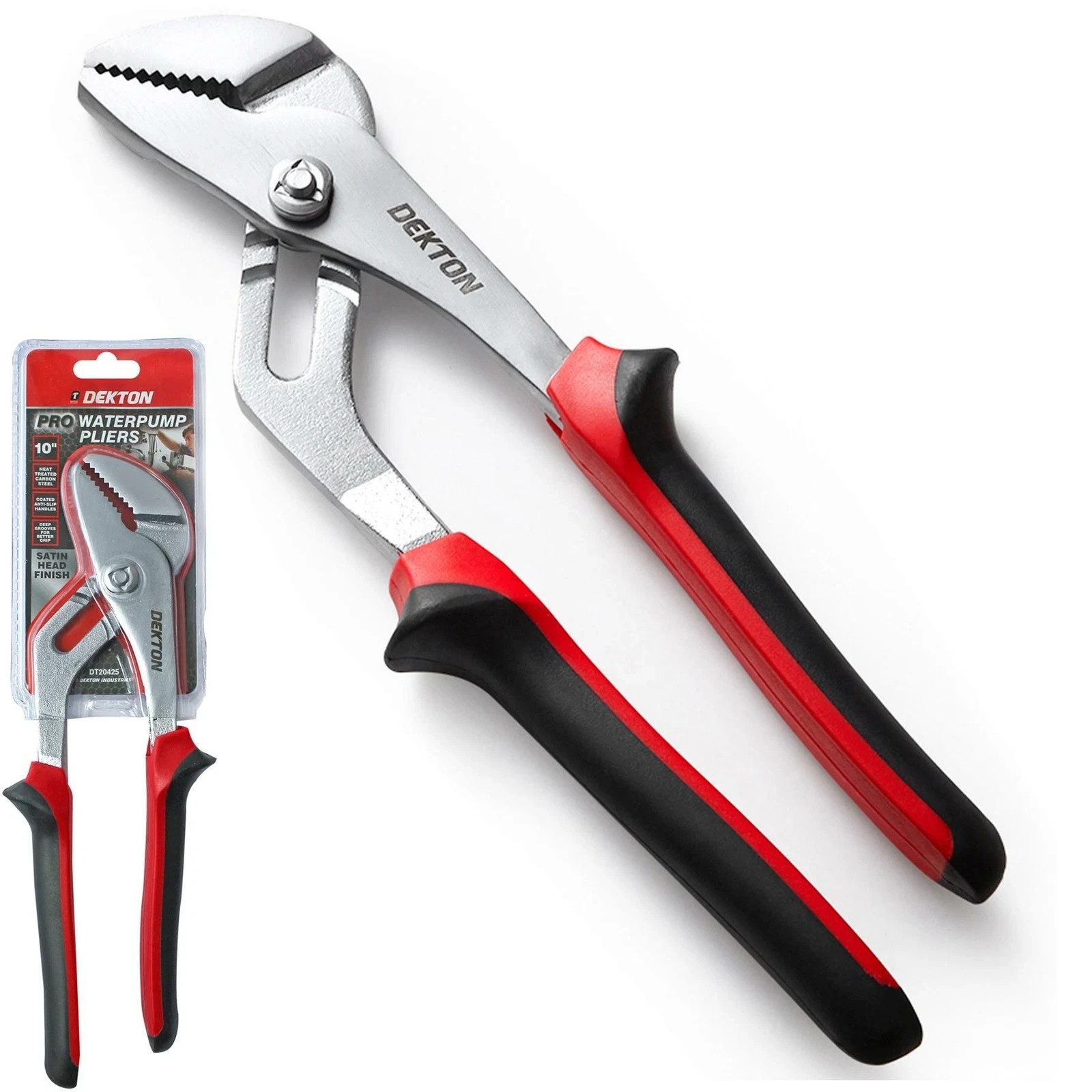 Dekton DT20425 Pro 10" Water Pump Pliers Adjustable Plumbing Grips New - Image 1