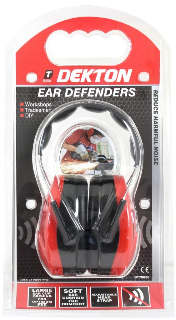 Dekton DT70830 Ear Defenders Adjustable Hearing Protection Ear Muffs New