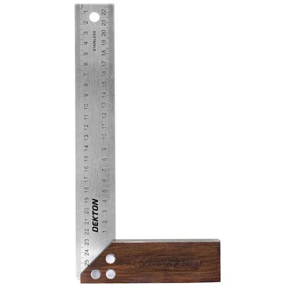 Dekton DT55328 9" Carpenters Try Square 90° Hardwood Steel Blade New
