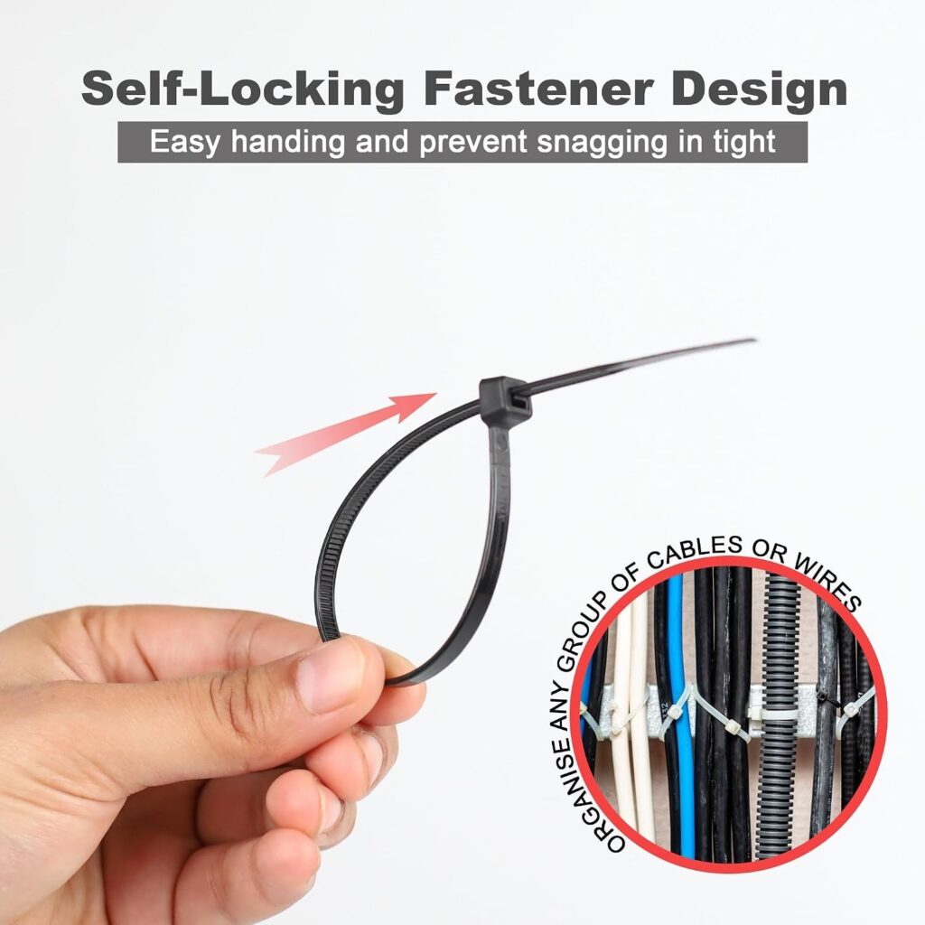 Dekton Black Cable Ties 150mm x 2.5mm 250 Pack Clic-Loc UV Resistant New