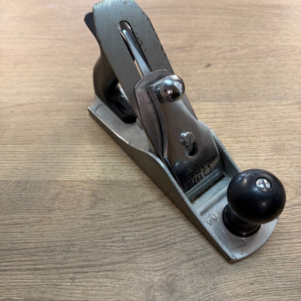 Forge Steel Smoothing Hand Plane Adjustable Blade Metal Body Good Condition
