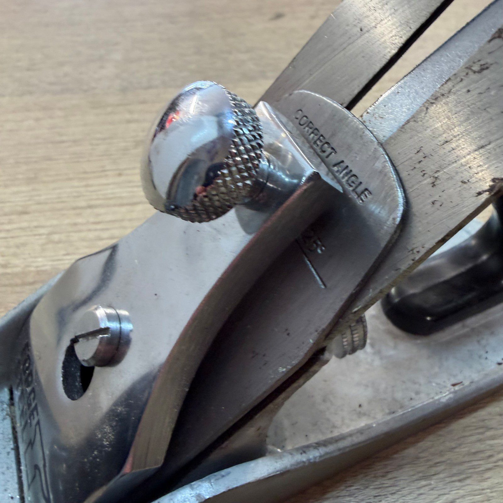 Forge Steel Smoothing Hand Plane Adjustable Blade Metal Body Good Condition - Image 15