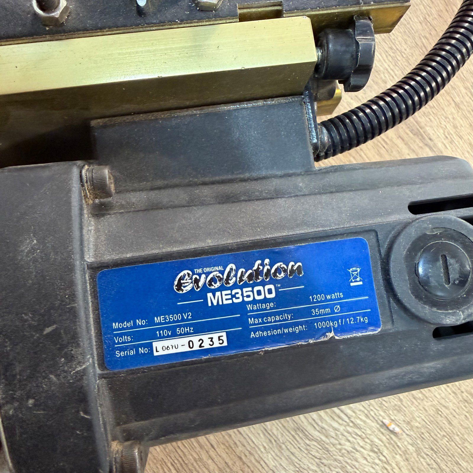 Evolution ME3500 110V 1200W 35mm Magnetic Drill Press Kit Case Used - Image 17