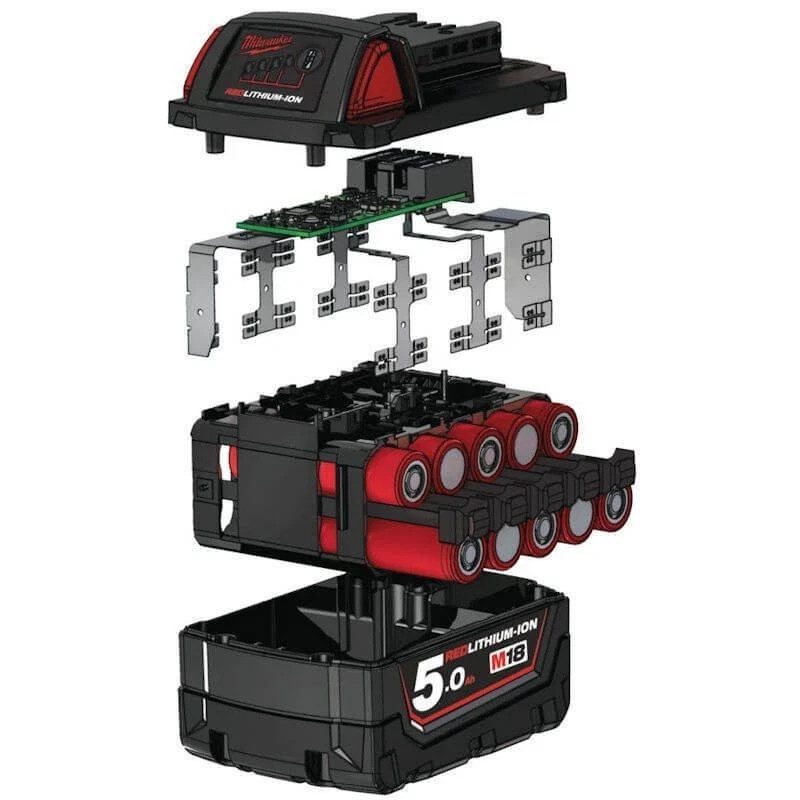 Milwaukee M18B5 M18 18V 5.0Ah RedLithium Li-Ion Battery Pack New
