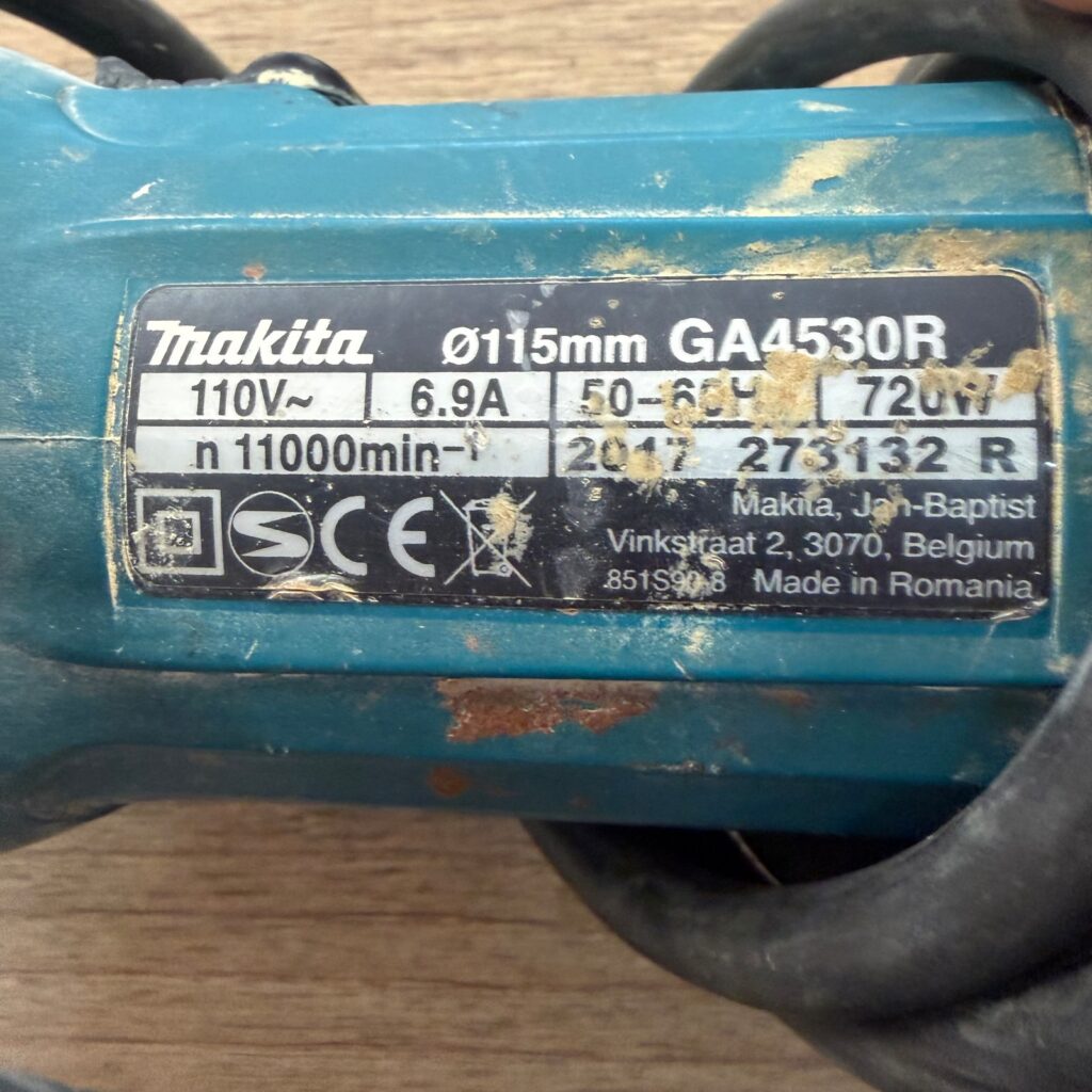 Makita GA4530R 110V 720W 115mm Corded Angle Grinder Used