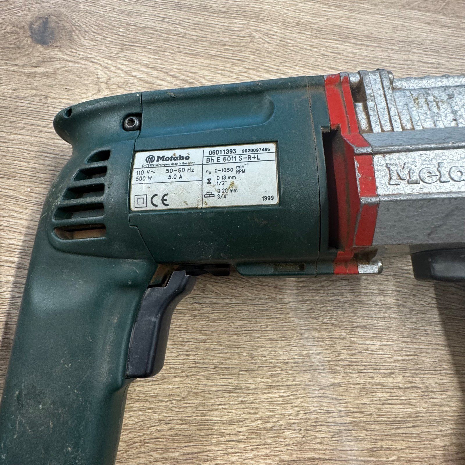 Metabo Bh E 6011 S-R+L 110V 500W Hammer Drill Side Handle - Image 16