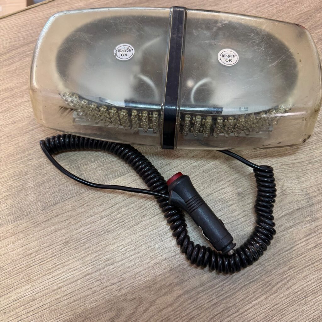 LED Strobe Light With Vehicle Cigarette Lighter Power Plug - Fully Working