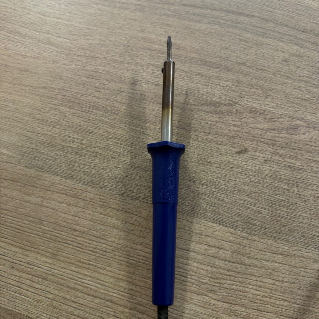 Electric Soldering Iron Corded UK Plug Pointed Tip Blue Handle Very Good