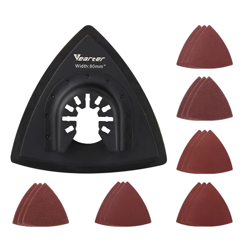 Vearter Oscillating Sanding Pad Set 19pcs 80mm Multi Tool Sandpaper Kit