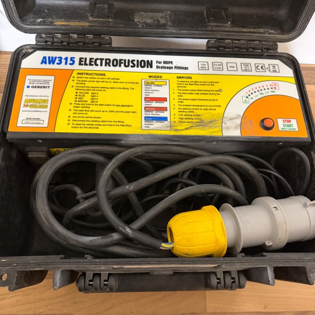 Advance Welding AW315 110V HDPE Electrofusion Welder 32-315mm Serviced