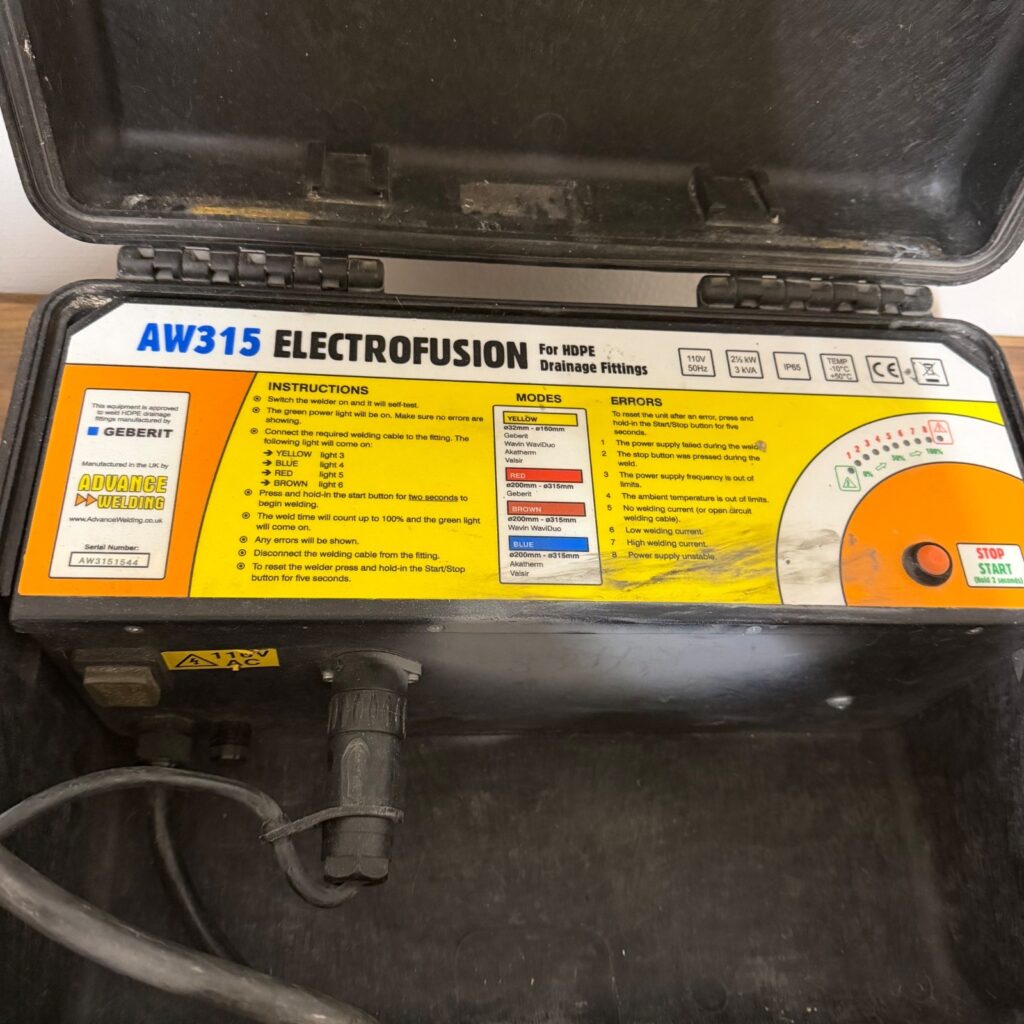 Advance Welding AW315 110V HDPE Electrofusion Welder 32-315mm Serviced