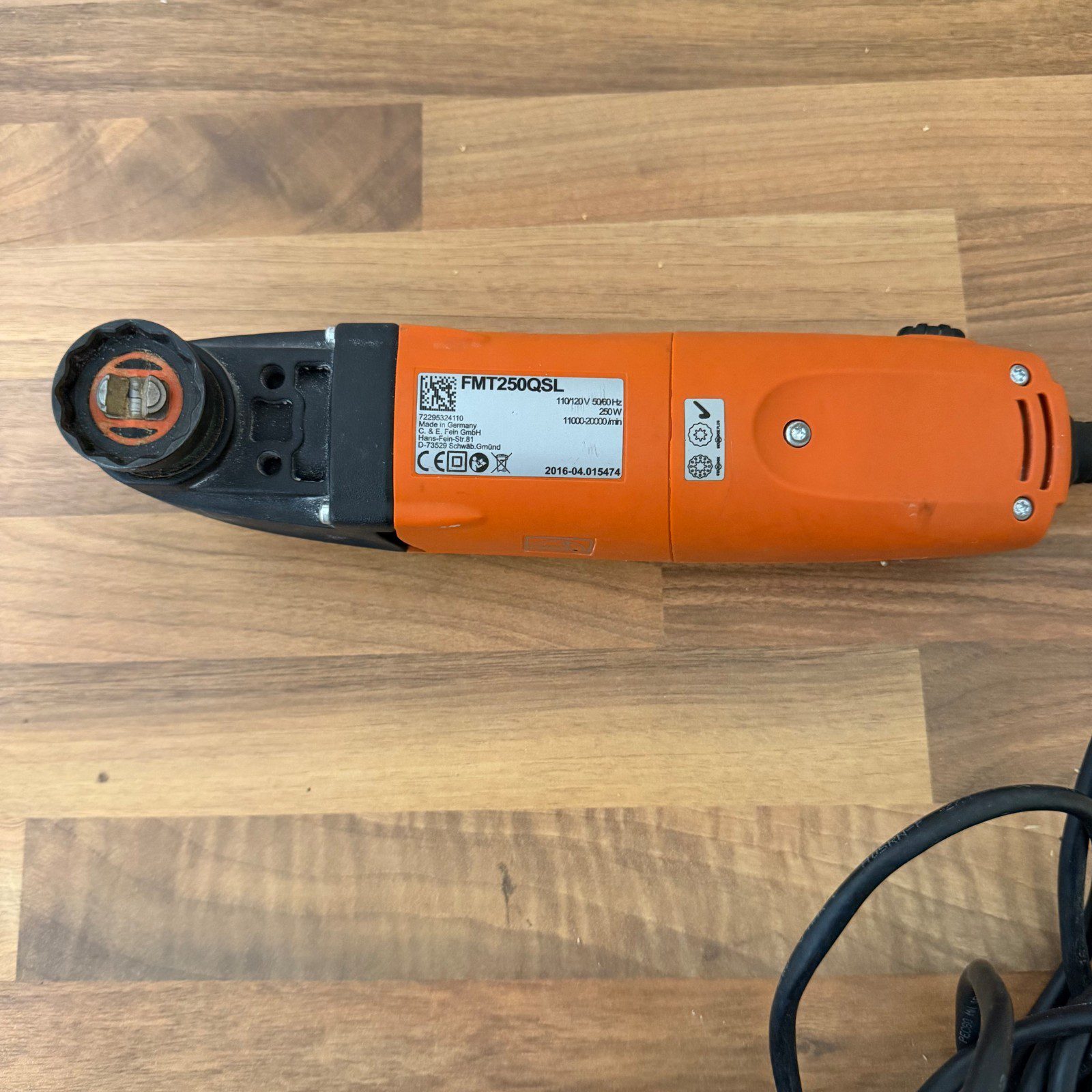 Fein FMT250QSL MultiTalent 110V 250W StarlockPlus Oscillating Multi Tool Service - Image 6