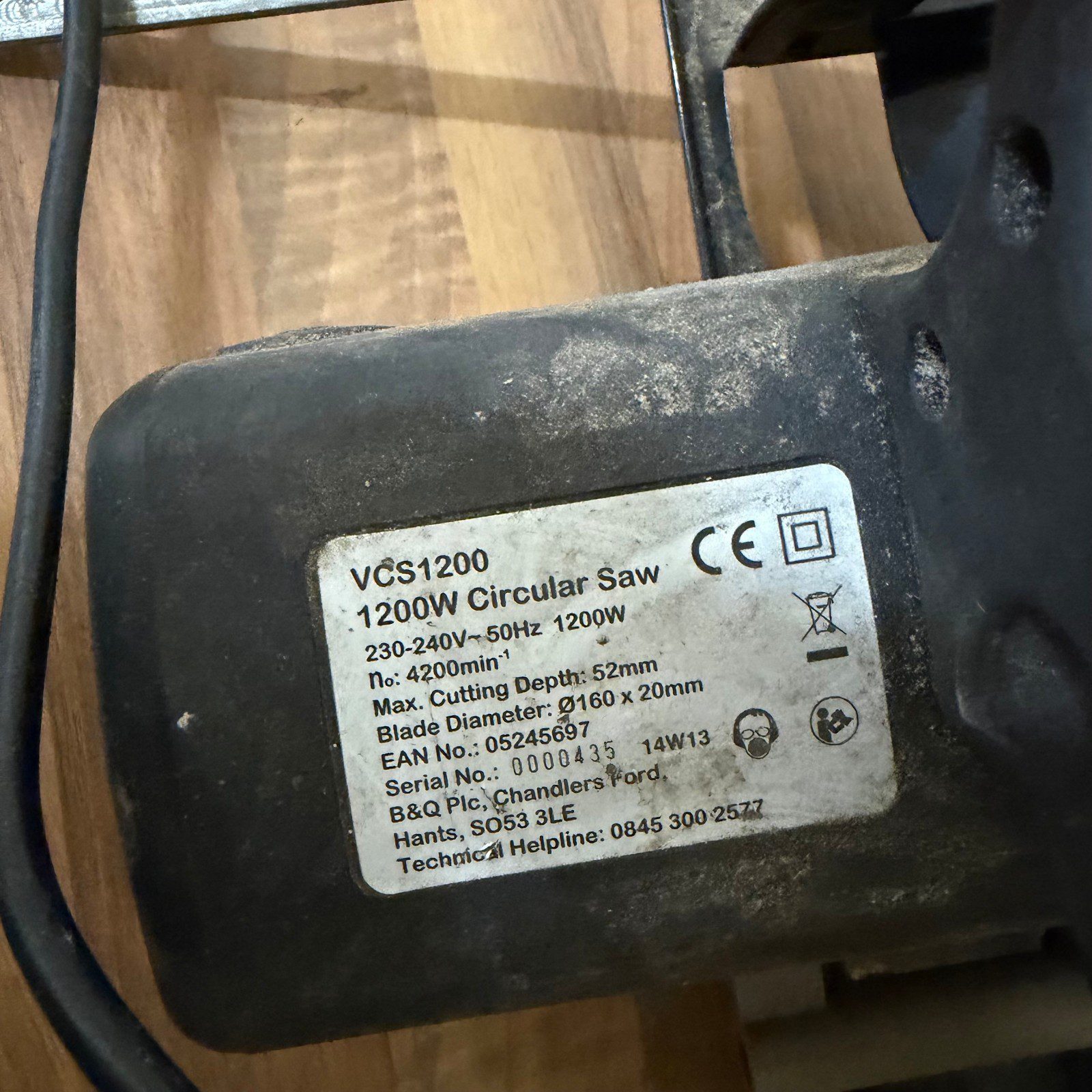 VCS1200 1200W Corded Circular Saw With Blade & Parallel Guide - Used - Image 12