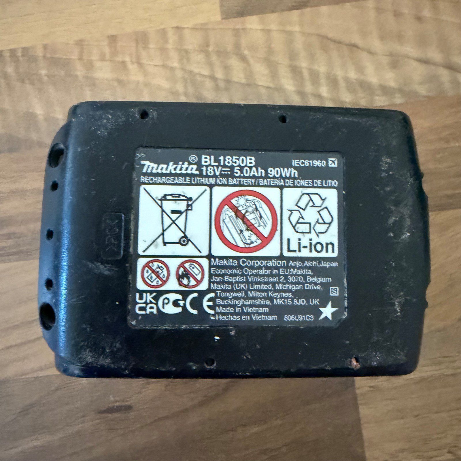 Makita BL1850B 18V LXT 5.0Ah Li-Ion Battery Pack - Good Condition - Image 11