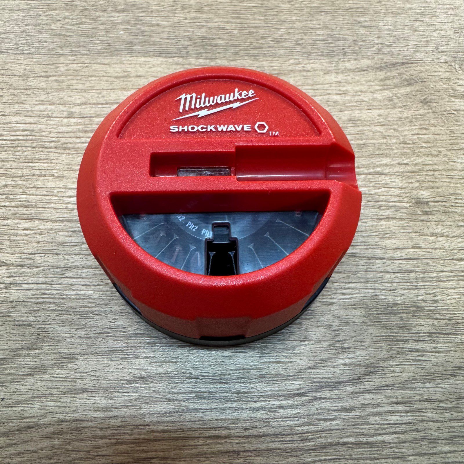 Milwaukee Shockwave Screwdriver Bit Set Magnetic Holder Round Case Very Good - Image 1