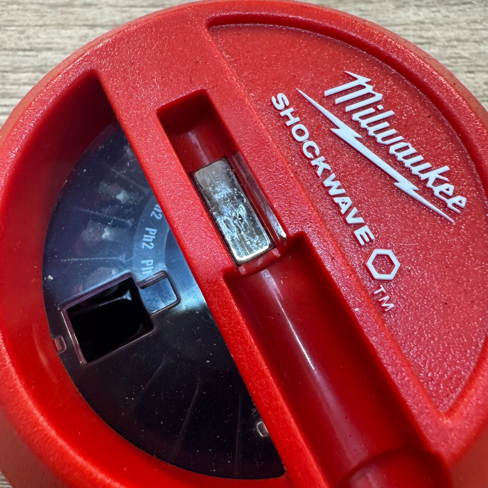Milwaukee Shockwave Screwdriver Bit Set Magnetic Holder Round Case Very Good - Image 11